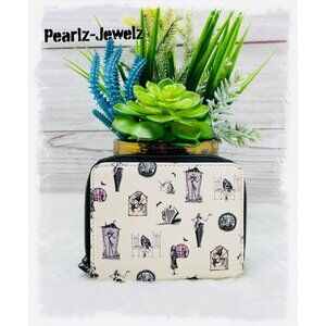 Loungefly Nightmare Before Christmas NBC Pastel White Characters Mini Zip Wallet